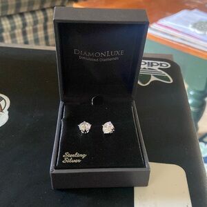 Diamond luxe simulated diamond earrings